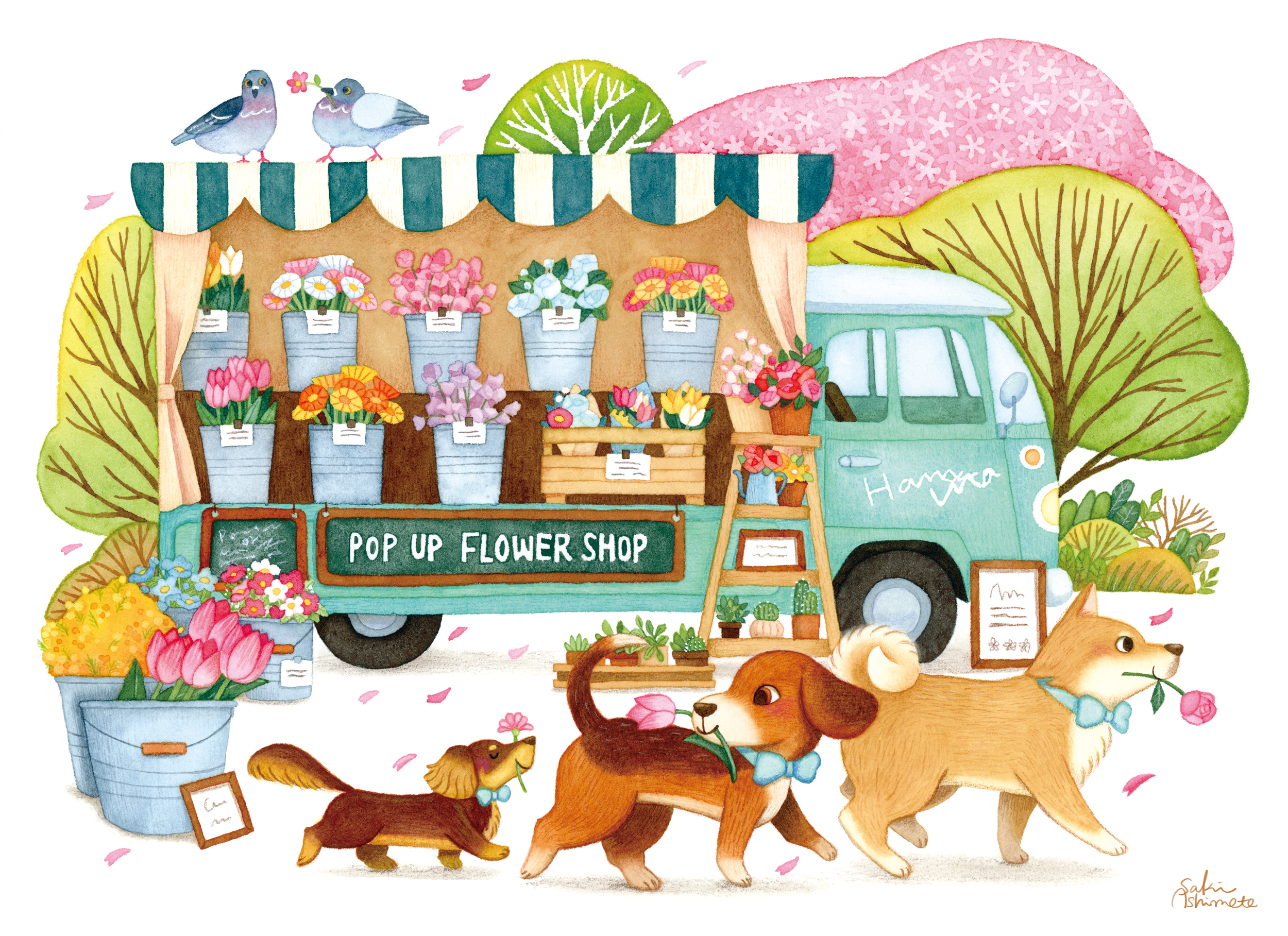 ４月／想いを届けに：ビーグル、ダックスフンド、柴犬